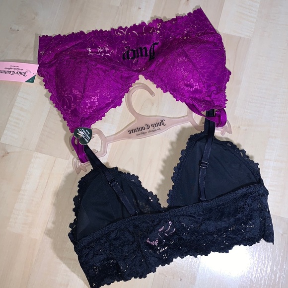 JUICY COUTURE Sexy Lace and Logo Bralettes 2 pack - Picture 4 of 8